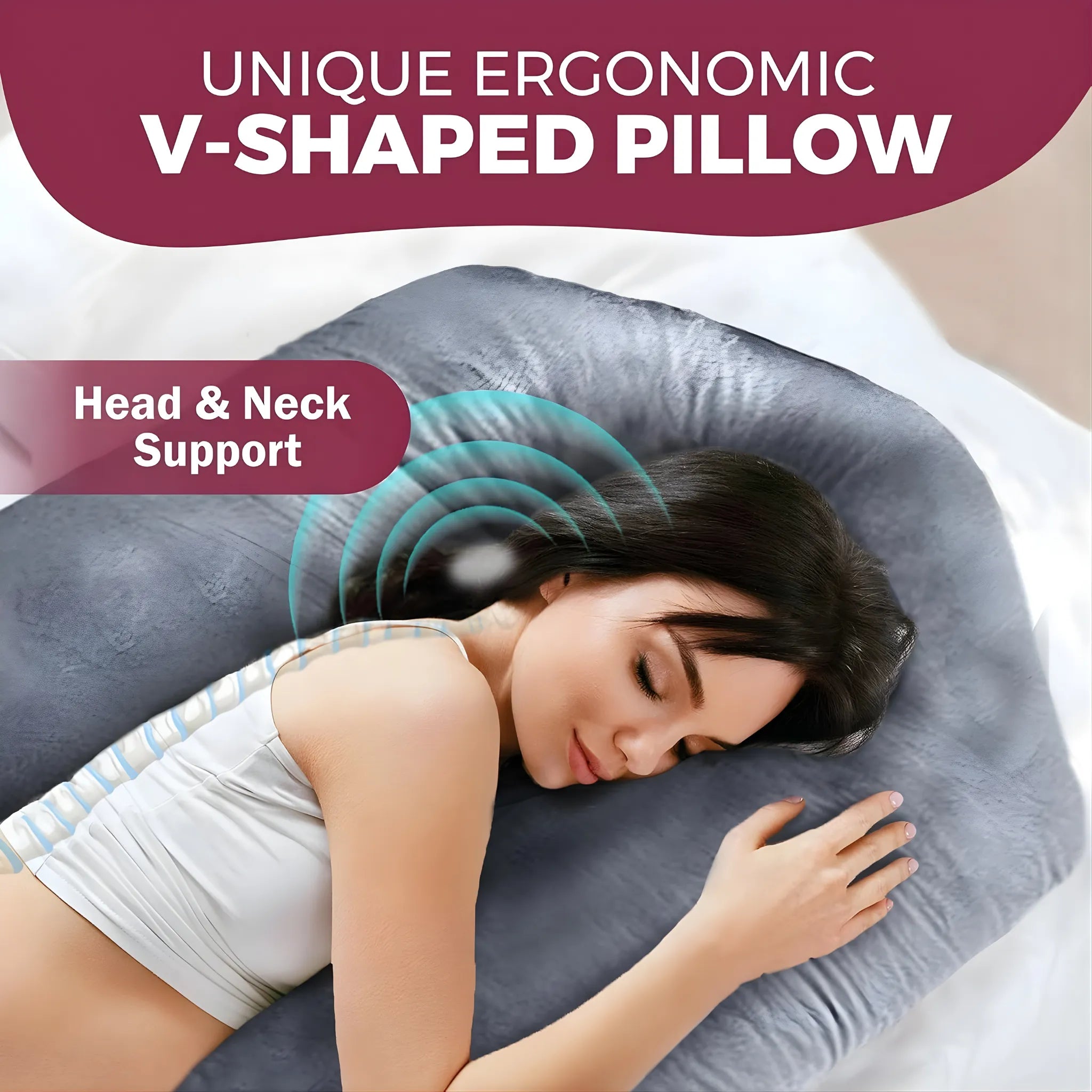 PrimeHomeGoods U+V+C Full-Body Maternity Pillow